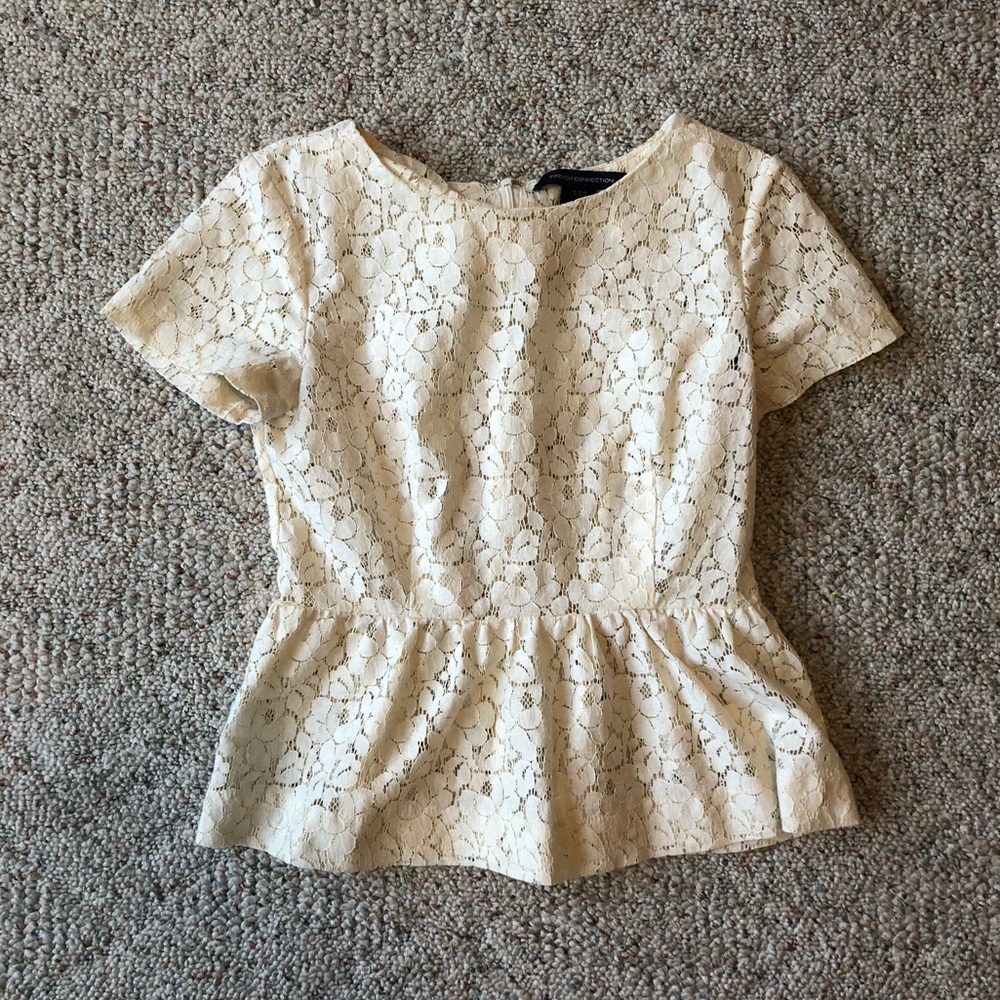 French Connection peplum top